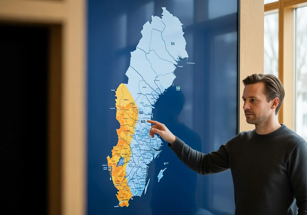 5G täckning på Sverigekarta