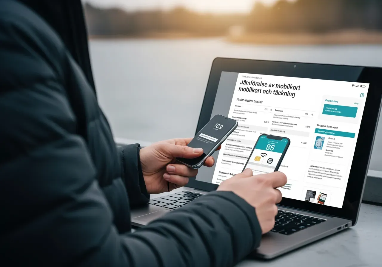 Jämförelse av mobilkort och täckning