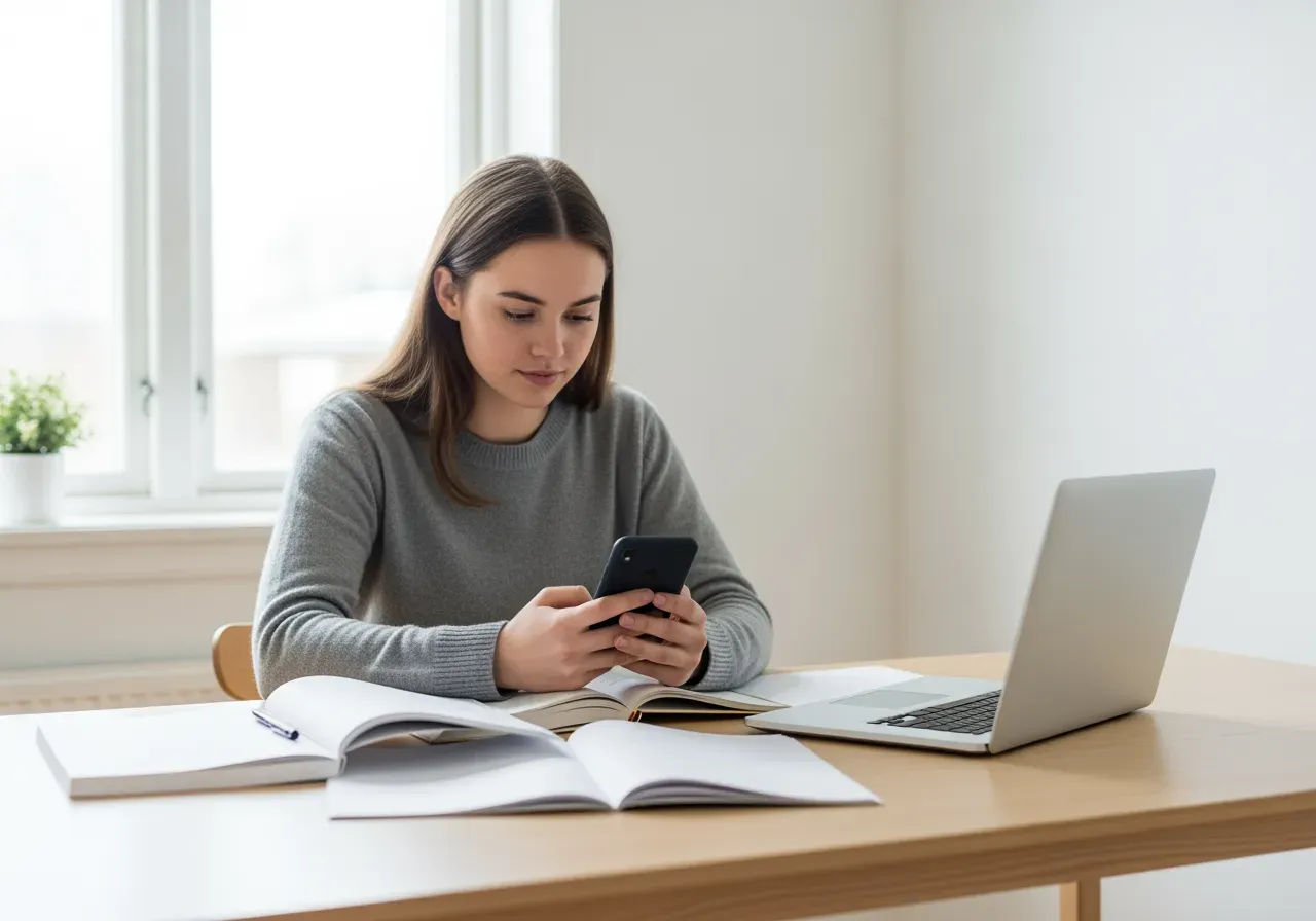 Student väljer mobilabonnemang