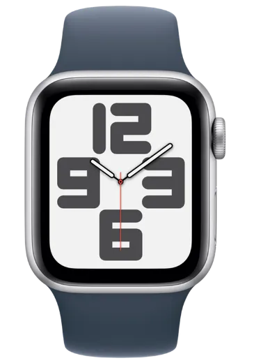 Apple Watch SE gen2 4G - Sportband Silver/Stormblå Med Abonnemang 36 x 115 SEK