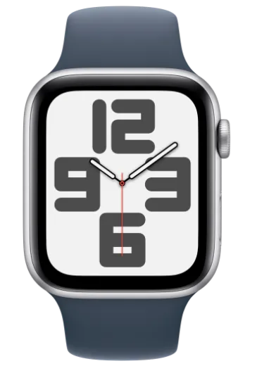 Apple Watch SE gen2 4G - Sportband Silver/Stormblå Med Abonnemang 36 x 126 SEK
