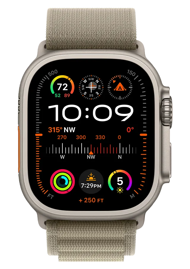 Apple Watch Ultra 2 4G - Bergsloop Medium Oliv Med Abonnemang 36 x 319 SEK