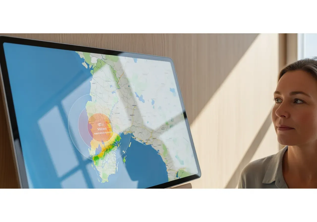 Karta och hastighet med Bredband2